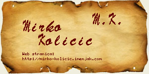 Mirko Količić vizit kartica